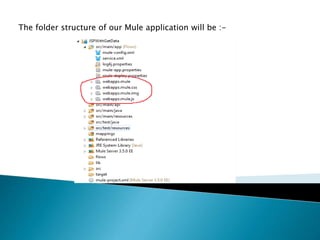 The folder structure of our Mule application will be :-
 