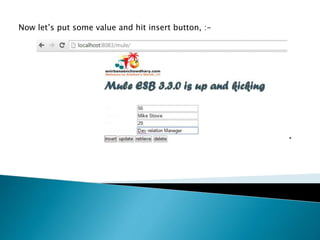 .
Now let’s put some value and hit insert button, :-
 