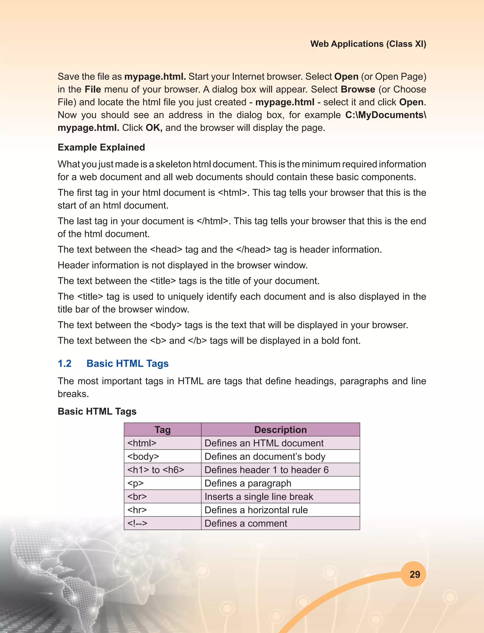 Web Application Class XI (BOOK 1) | PDF