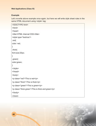 Web Application Class XI (BOOK 1) | PDF