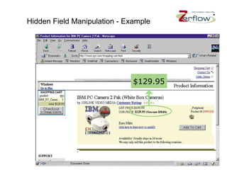Hidden Field Manipulation - Example 
