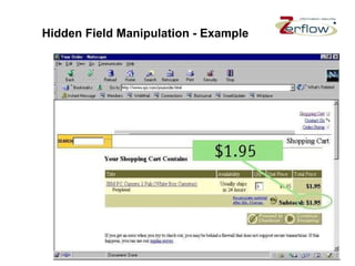 Hidden Field Manipulation - Example 