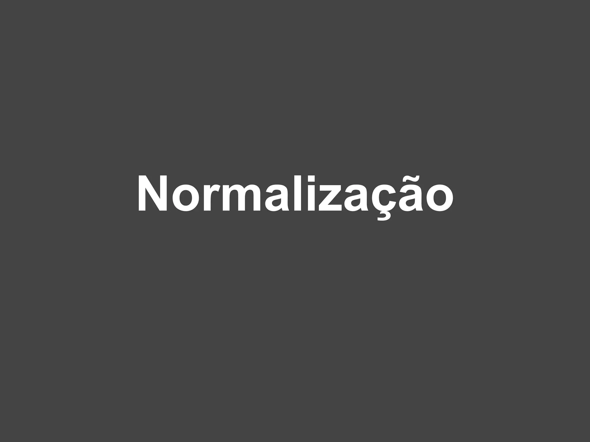 Normalização por código 