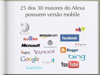 Planejamento...

• Quais recursos do dispositivo precisarei utilizar?

• Quais dispositivos precisarei dar suporte?

• Qual o recurso disponível para o projeto?
  (ﬁnanceiro e humano)

• Quanto este projeto deve crescer?
 