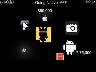 Going Native 	

7,75,000	

850,000	

£££	

 