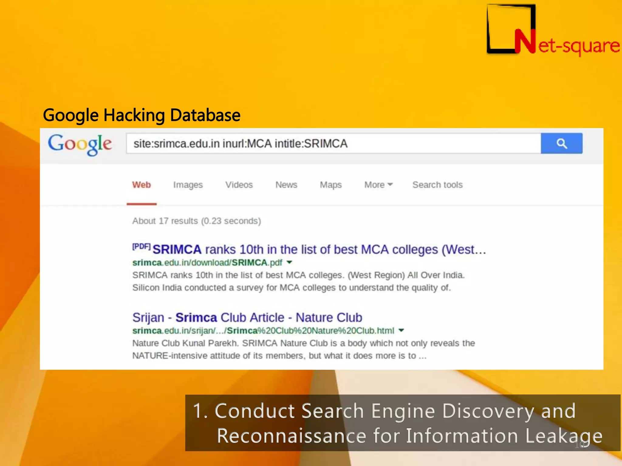 Google Hacking Database 10 