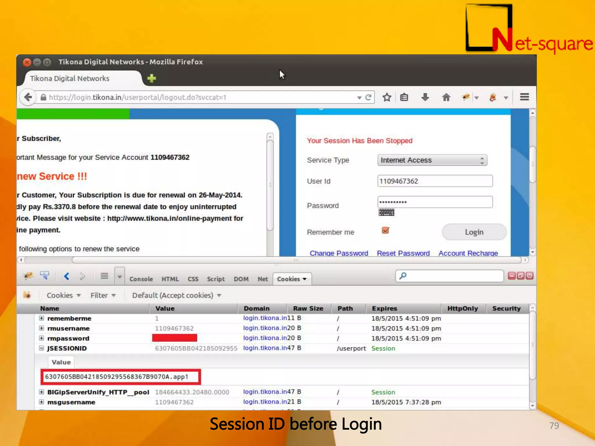 Session ID before Login 79 