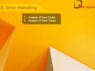 1. Analysis of Error Codes
2. Analysis of Stack Traces
119
 