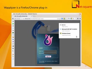 Wapplyzer is a Firefox/Chrome plug-in
32
 