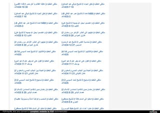 ( ‫ا‬‫ﻷ‬‫ﻗ‬‫ﺼ‬‫ﻰ‬ ‫ﻗ‬‫ﻨ‬‫ﺎ‬‫ة‬ // ‫ﻣ‬‫ﺼ‬‫ﺮ‬ ‫أ‬‫ﻫ‬‫ﻞ‬ ‫ﯾ‬‫ﺎ‬ ‫ا‬‫ﻟ‬‫ﻈ‬‫ﺎ‬‫ﻟ‬‫ﻢ‬ ‫ﻋ‬‫ﺎ‬‫ﻗ‬‫ﺒ‬‫ﺔ‬ ( ‫ا‬‫ﻟ‬‫ﺨ‬‫ﻄ‬‫ﺒ‬‫ﺎ‬‫ء‬ ‫ﻣ‬‫ﻠ‬‫ﺘ‬‫ﻘ‬‫ﻰ‬
‫4341ﻫـ‬ 10 30
( ‫ا‬‫ﻟ‬‫ﺼ‬‫ﺎ‬‫د‬‫ق‬ ‫ﻋ‬‫ﺒ‬‫ﺪ‬ ‫ﺷ‬‫ﻮ‬‫ﻗ‬‫ﻲ‬ ‫ﻟ‬‫ﻠ‬‫ﺸ‬‫ﯿ‬‫ﺦ‬ // ‫ا‬‫ﻟ‬‫ﺤ‬‫ﯿ‬‫ﺎ‬‫ء‬ ‫ﺧ‬‫ﻠ‬‫ﻖ‬ ( ‫ا‬‫ﻟ‬‫ﺨ‬‫ﻄ‬‫ﺒ‬‫ﺎ‬‫ء‬ ‫ﻣ‬‫ﻠ‬‫ﺘ‬‫ﻘ‬‫ﻰ‬
‫5341ﻫـ‬ 7 10
( ‫ا‬‫ﻟ‬‫ﺼ‬‫ﺎ‬‫د‬‫ق‬ ‫ﻋ‬‫ﺒ‬‫ﺪ‬ ‫ﺷ‬‫ﻮ‬‫ﻗ‬‫ﻲ‬ ‫ﻟ‬‫ﻠ‬‫ﺸ‬‫ﯿ‬‫ﺦ‬ // ‫ا‬‫ﻟ‬‫ﺤ‬‫ﯿ‬‫ﺎ‬‫ء‬ ‫ﺧ‬‫ﻠ‬‫ﻖ‬ ( ‫ا‬‫ﻟ‬‫ﺨ‬‫ﻄ‬‫ﺒ‬‫ﺎ‬‫ء‬ ‫ﻣ‬‫ﻠ‬‫ﺘ‬‫ﻘ‬‫ﻰ‬
‫5341ﻫـ‬ 7 10
(-9 ‫ا‬‫ﻟ‬‫ﻜ‬‫ﺎ‬‫ﻓ‬‫ﻲ‬ ‫ﻋ‬‫ﺒ‬‫ﺪ‬ ‫ﻋ‬‫ﻤ‬‫ﺮ‬ ‫ﻟ‬‫ﻠ‬‫ﺸ‬‫ﯿ‬‫ﺦ‬ // ‫ﻋ‬‫ﺎ‬‫ﻣ‬‫ﺎ‬ 1488 ( ‫ا‬‫ﻟ‬‫ﺨ‬‫ﻄ‬‫ﺒ‬‫ﺎ‬‫ء‬ ‫ﻣ‬‫ﻠ‬‫ﺘ‬‫ﻘ‬‫ﻰ‬
‫3-5341ﻫـ‬
(-9 ‫ا‬‫ﻟ‬‫ﻜ‬‫ﺎ‬‫ﻓ‬‫ﻲ‬ ‫ﻋ‬‫ﺒ‬‫ﺪ‬ ‫ﻋ‬‫ﻤ‬‫ﺮ‬ ‫ﻟ‬‫ﻠ‬‫ﺸ‬‫ﯿ‬‫ﺦ‬ // ‫ﻋ‬‫ﺎ‬‫ﻣ‬‫ﺎ‬ 1488 ( ‫ا‬‫ﻟ‬‫ﺨ‬‫ﻄ‬‫ﺒ‬‫ﺎ‬‫ء‬ ‫ﻣ‬‫ﻠ‬‫ﺘ‬‫ﻘ‬‫ﻰ‬
‫3-5341ﻫـ‬
( ‫ﻋ‬‫ﻠ‬‫ﻲ‬ ‫ﻟ‬‫ﻠ‬‫ﺸ‬‫ﯿ‬‫ﺦ‬ // ‫ﺟ‬‫ﻤ‬‫ﯿ‬‫ﻌ‬‫ﺎ‬ ‫ا‬‫ﷲ‬ ‫ﺑ‬‫ﺤ‬‫ﺒ‬‫ﻞ‬ ‫و‬‫ا‬‫ﻋ‬‫ﺘ‬‫ﺼ‬‫ﻤ‬‫ﻮ‬‫ا‬ ( ‫ا‬‫ﻟ‬‫ﺨ‬‫ﻄ‬‫ﺒ‬‫ﺎ‬‫ء‬ ‫ﻣ‬‫ﻠ‬‫ﺘ‬‫ﻘ‬‫ﻰ‬
‫5341ﻫـ‬ 9 13 ‫ا‬‫ﻟ‬‫ﻜ‬‫ﻠ‬‫ﯿ‬‫ﺐ‬
( ‫ﻋ‬‫ﻠ‬‫ﻲ‬ ‫ﻟ‬‫ﻠ‬‫ﺸ‬‫ﯿ‬‫ﺦ‬ // ‫ﺟ‬‫ﻤ‬‫ﯿ‬‫ﻌ‬‫ﺎ‬ ‫ا‬‫ﷲ‬ ‫ﺑ‬‫ﺤ‬‫ﺒ‬‫ﻞ‬ ‫و‬‫ا‬‫ﻋ‬‫ﺘ‬‫ﺼ‬‫ﻤ‬‫ﻮ‬‫ا‬ ( ‫ا‬‫ﻟ‬‫ﺨ‬‫ﻄ‬‫ﺒ‬‫ﺎ‬‫ء‬ ‫ﻣ‬‫ﻠ‬‫ﺘ‬‫ﻘ‬‫ﻰ‬
‫5341ﻫـ‬ 9 13 ‫ا‬‫ﻟ‬‫ﻜ‬‫ﻠ‬‫ﯿ‬‫ﺐ‬
( // ‫ر‬‫ﻣ‬‫ﻀ‬‫ﺎ‬‫ن‬ ‫ﻣ‬‫ﻦ‬ ‫ا‬‫ﻷ‬‫و‬‫ا‬‫ﺧ‬‫ﺮ‬ ‫ا‬‫ﻟ‬‫ﻌ‬‫ﺸ‬‫ﺮ‬ ‫ﻓ‬‫ﻲ‬ ‫ا‬‫ﺟ‬‫ﺘ‬‫ﻬ‬‫ﺪ‬‫و‬‫ا‬ ( ‫ا‬‫ﻟ‬‫ﺨ‬‫ﻄ‬‫ﺒ‬‫ﺎ‬‫ء‬ ‫ﻣ‬‫ﻠ‬‫ﺘ‬‫ﻘ‬‫ﻰ‬
‫5341ﻫـ‬ 9 20 ‫ا‬‫ﻟ‬‫ﺤ‬‫ﻮ‬‫ا‬‫س‬ ‫ﻃ‬‫ﺎ‬‫ر‬‫ق‬
( // ‫ر‬‫ﻣ‬‫ﻀ‬‫ﺎ‬‫ن‬ ‫ﻣ‬‫ﻦ‬ ‫ا‬‫ﻷ‬‫و‬‫ا‬‫ﺧ‬‫ﺮ‬ ‫ا‬‫ﻟ‬‫ﻌ‬‫ﺸ‬‫ﺮ‬ ‫ﻓ‬‫ﻲ‬ ‫ا‬‫ﺟ‬‫ﺘ‬‫ﻬ‬‫ﺪ‬‫و‬‫ا‬ ( ‫ا‬‫ﻟ‬‫ﺨ‬‫ﻄ‬‫ﺒ‬‫ﺎ‬‫ء‬ ‫ﻣ‬‫ﻠ‬‫ﺘ‬‫ﻘ‬‫ﻰ‬
‫5341ﻫـ‬ 9 20 ‫ا‬‫ﻟ‬‫ﺤ‬‫ﻮ‬‫ا‬‫س‬ ‫ﻃ‬‫ﺎ‬‫ر‬‫ق‬
( ‫ا‬‫ﻟ‬‫ﺮ‬‫ﺣ‬‫ﻤ‬‫ﻦ‬ ‫ﻋ‬‫ﺒ‬‫ﺪ‬ ‫ﻟ‬‫ﻠ‬‫ﺸ‬‫ﯿ‬‫ﺦ‬ // ‫ا‬‫ﻟ‬‫ﻨ‬‫ﻔ‬‫ﺲ‬ ‫ﻣ‬‫ﺤ‬‫ﺎ‬‫ﺳ‬‫ﺒ‬‫ﺔ‬ ( ‫ا‬‫ﻟ‬‫ﺨ‬‫ﻄ‬‫ﺒ‬‫ﺎ‬‫ء‬ ‫ﻣ‬‫ﻠ‬‫ﺘ‬‫ﻘ‬‫ﻰ‬
‫4341ﻫـ‬ 12 27 ‫ا‬‫ﻟ‬‫ﺴ‬‫ﺪ‬‫ﯾ‬‫ﺲ‬
(4 14 ‫ا‬‫ﻟ‬‫ﺴ‬‫ﯿ‬‫ﺴ‬‫ﻲ‬ ‫أ‬‫ﺣ‬‫ﻤ‬‫ﺪ‬ ‫ﻟ‬‫ﻠ‬‫ﺸ‬‫ﯿ‬‫ﺦ‬ // ‫ﻓ‬‫ﺎ‬‫ﻟ‬‫ﻨ‬‫ﺘ‬‫ﯿ‬‫ﻨ‬‫ﻮ‬‫ا‬ ( ‫ا‬‫ﻟ‬‫ﺨ‬‫ﻄ‬‫ﺒ‬‫ﺎ‬‫ء‬ ‫ﻣ‬‫ﻠ‬‫ﺘ‬‫ﻘ‬‫ﻰ‬
‫5341ﻫـ‬
(4 14 ‫ا‬‫ﻟ‬‫ﺴ‬‫ﯿ‬‫ﺴ‬‫ﻲ‬ ‫أ‬‫ﺣ‬‫ﻤ‬‫ﺪ‬ ‫ﻟ‬‫ﻠ‬‫ﺸ‬‫ﯿ‬‫ﺦ‬ // ‫ﻓ‬‫ﺎ‬‫ﻟ‬‫ﻨ‬‫ﺘ‬‫ﯿ‬‫ﻨ‬‫ﻮ‬‫ا‬ ( ‫ا‬‫ﻟ‬‫ﺨ‬‫ﻄ‬‫ﺒ‬‫ﺎ‬‫ء‬ ‫ﻣ‬‫ﻠ‬‫ﺘ‬‫ﻘ‬‫ﻰ‬
‫5341ﻫـ‬
( ‫ا‬‫ﻟ‬‫ﺤ‬‫ﻲ‬ ‫ﻋ‬‫ﺒ‬‫ﺪ‬ // ‫ﻋ‬‫ﻠ‬‫ﻢ‬ ‫ﺑ‬‫ﻐ‬‫ﯿ‬‫ﺮ‬ ‫ا‬‫ﷲ‬ ‫ﻋ‬‫ﻠ‬‫ﻰ‬ ‫ا‬‫ﻟ‬‫ﻘ‬‫ﻮ‬‫ل‬ ( ‫ا‬‫ﻟ‬‫ﺨ‬‫ﻄ‬‫ﺒ‬‫ﺎ‬‫ء‬ ‫ﻣ‬‫ﻠ‬‫ﺘ‬‫ﻘ‬‫ﻰ‬
‫4341ﻫـ‬ 11 7 ‫ﯾ‬‫ﻮ‬‫ﺳ‬‫ﻒ‬
( ‫ا‬‫ﻟ‬‫ﺤ‬‫ﻲ‬ ‫ﻋ‬‫ﺒ‬‫ﺪ‬ // ‫ﻋ‬‫ﻠ‬‫ﻢ‬ ‫ﺑ‬‫ﻐ‬‫ﯿ‬‫ﺮ‬ ‫ا‬‫ﷲ‬ ‫ﻋ‬‫ﻠ‬‫ﻰ‬ ‫ا‬‫ﻟ‬‫ﻘ‬‫ﻮ‬‫ل‬ ( ‫ا‬‫ﻟ‬‫ﺨ‬‫ﻄ‬‫ﺒ‬‫ﺎ‬‫ء‬ ‫ﻣ‬‫ﻠ‬‫ﺘ‬‫ﻘ‬‫ﻰ‬
‫4341ﻫـ‬ 11 7 ‫ﯾ‬‫ﻮ‬‫ﺳ‬‫ﻒ‬
( // ‫و‬‫ا‬‫ﻟ‬‫ﻤ‬‫ﻌ‬‫ﻨ‬‫ﻮ‬‫ي‬ ‫ا‬‫ﻟ‬‫ﺤ‬‫ﺴ‬‫ﻲ‬ ‫ا‬‫ﻟ‬‫ﺠ‬‫ﺎ‬‫ﻧ‬‫ﺐ‬ ‫ﺑ‬‫ﯿ‬‫ﻦ‬ ‫ا‬‫ﻟ‬‫ﻌ‬‫ﺒ‬‫ﺎ‬‫د‬‫ة‬ ( ‫ا‬‫ﻟ‬‫ﺨ‬‫ﻄ‬‫ﺒ‬‫ﺎ‬‫ء‬ ‫ﻣ‬‫ﻠ‬‫ﺘ‬‫ﻘ‬‫ﻰ‬
‫4341ﻫـ‬ 11 21 ‫ا‬‫ﻟ‬‫ﻜ‬‫ﻠ‬‫ﺒ‬‫ﺎ‬‫ﻧ‬‫ﻲ‬ ‫ﻋ‬‫ﺎ‬‫د‬‫ل‬
( // ‫و‬‫ا‬‫ﻟ‬‫ﻤ‬‫ﻌ‬‫ﻨ‬‫ﻮ‬‫ي‬ ‫ا‬‫ﻟ‬‫ﺤ‬‫ﺴ‬‫ﻲ‬ ‫ا‬‫ﻟ‬‫ﺠ‬‫ﺎ‬‫ﻧ‬‫ﺐ‬ ‫ﺑ‬‫ﯿ‬‫ﻦ‬ ‫ا‬‫ﻟ‬‫ﻌ‬‫ﺒ‬‫ﺎ‬‫د‬‫ة‬ ( ‫ا‬‫ﻟ‬‫ﺨ‬‫ﻄ‬‫ﺒ‬‫ﺎ‬‫ء‬ ‫ﻣ‬‫ﻠ‬‫ﺘ‬‫ﻘ‬‫ﻰ‬
‫4341ﻫـ‬ 11 21 ‫ا‬‫ﻟ‬‫ﻜ‬‫ﻠ‬‫ﺒ‬‫ﺎ‬‫ﻧ‬‫ﻲ‬ ‫ﻋ‬‫ﺎ‬‫د‬‫ل‬
(3 2 ‫ا‬‫ﻟ‬‫ﺴ‬‫ﯿ‬‫ﺴ‬‫ﻲ‬ ‫أ‬‫ﺣ‬‫ﻤ‬‫ﺪ‬ ‫ﻟ‬‫ﻠ‬‫ﺸ‬‫ﯿ‬‫ﺦ‬ // ‫ﺗ‬‫ﺴ‬‫ﺎ‬‫ﺑ‬‫ﯿ‬‫ﺢ‬ ( ‫ا‬‫ﻟ‬‫ﺨ‬‫ﻄ‬‫ﺒ‬‫ﺎ‬‫ء‬ ‫ﻣ‬‫ﻠ‬‫ﺘ‬‫ﻘ‬‫ﻰ‬
‫5341ﻫـ‬
(3 2 ‫ا‬‫ﻟ‬‫ﺴ‬‫ﯿ‬‫ﺴ‬‫ﻲ‬ ‫أ‬‫ﺣ‬‫ﻤ‬‫ﺪ‬ ‫ﻟ‬‫ﻠ‬‫ﺸ‬‫ﯿ‬‫ﺦ‬ // ‫ﺗ‬‫ﺴ‬‫ﺎ‬‫ﺑ‬‫ﯿ‬‫ﺢ‬ ( ‫ا‬‫ﻟ‬‫ﺨ‬‫ﻄ‬‫ﺒ‬‫ﺎ‬‫ء‬ ‫ﻣ‬‫ﻠ‬‫ﺘ‬‫ﻘ‬‫ﻰ‬
‫5341ﻫـ‬
( // ‫ا‬‫ﻹ‬‫ﺳ‬‫ﻼ‬‫م‬ ‫ﻟ‬‫ﻤ‬‫ﺤ‬‫ﺎ‬‫ﺳ‬‫ﻦ‬ ‫ﻇ‬‫ﺎ‬‫ﻫ‬‫ﺮ‬‫ة‬ ‫ﺻ‬‫ﻮ‬‫ر‬‫ة‬ ‫ر‬‫ﻣ‬‫ﻀ‬‫ﺎ‬‫ن‬ ( ‫ا‬‫ﻟ‬‫ﺨ‬‫ﻄ‬‫ﺒ‬‫ﺎ‬‫ء‬ ‫ﻣ‬‫ﻠ‬‫ﺘ‬‫ﻘ‬‫ﻰ‬
‫5341ﻫـ‬ 8 29 ‫ا‬‫ﻟ‬‫ﺒ‬‫ﺸ‬‫ﯿ‬‫ﺮ‬ ‫ﻋ‬‫ﺼ‬‫ﺎ‬‫م‬
( // ‫ا‬‫ﻹ‬‫ﺳ‬‫ﻼ‬‫م‬ ‫ﻟ‬‫ﻤ‬‫ﺤ‬‫ﺎ‬‫ﺳ‬‫ﻦ‬ ‫ﻇ‬‫ﺎ‬‫ﻫ‬‫ﺮ‬‫ة‬ ‫ﺻ‬‫ﻮ‬‫ر‬‫ة‬ ‫ر‬‫ﻣ‬‫ﻀ‬‫ﺎ‬‫ن‬ ( ‫ا‬‫ﻟ‬‫ﺨ‬‫ﻄ‬‫ﺒ‬‫ﺎ‬‫ء‬ ‫ﻣ‬‫ﻠ‬‫ﺘ‬‫ﻘ‬‫ﻰ‬
‫5341ﻫـ‬ 8 29 ‫ا‬‫ﻟ‬‫ﺒ‬‫ﺸ‬‫ﯿ‬‫ﺮ‬ ‫ﻋ‬‫ﺼ‬‫ﺎ‬‫م‬
( ‫ﻋ‬‫ﻈ‬‫ﯿ‬‫ﻤ‬‫ﺔ‬ ‫و‬‫ﻣ‬‫ﺴ‬‫ﺆ‬‫و‬‫ﻟ‬‫ﯿ‬‫ﺔ‬ ‫أ‬‫ﻣ‬‫ﺎ‬‫ﻧ‬‫ﺔ‬ ‫و‬‫ا‬‫ﻟ‬‫ﻮ‬‫ﻻ‬‫ﯾ‬‫ﺔ‬ ‫ا‬‫ﻟ‬‫ﻤ‬‫ﻨ‬‫ﺼ‬‫ﺐ‬ ( ‫ا‬‫ﻟ‬‫ﺨ‬‫ﻄ‬‫ﺒ‬‫ﺎ‬‫ء‬ ‫ﻣ‬‫ﻠ‬‫ﺘ‬‫ﻘ‬‫ﻰ‬ ( ‫ﻣ‬‫ﺼ‬‫ﻄ‬‫ﻔ‬‫ﻰ‬ ‫ﻟ‬‫ﻠ‬‫ﺸ‬‫ﯿ‬‫ﺦ‬ // ‫ﻛ‬‫ﺎ‬‫ﻓ‬‫ﺔ‬ ‫ا‬‫ﻟ‬‫ﺴ‬‫ﻠ‬‫ﻢ‬ ‫ﻓ‬‫ﻲ‬ ‫ا‬‫د‬‫ﺧ‬‫ﻠ‬‫ﻮ‬‫ا‬ ( ‫ا‬‫ﻟ‬‫ﺨ‬‫ﻄ‬‫ﺒ‬‫ﺎ‬‫ء‬ ‫ﻣ‬‫ﻠ‬‫ﺘ‬‫ﻘ‬‫ﻰ‬
‫5341ﻫـ‬ 6 4 ‫ا‬‫ﻟ‬‫ﻌ‬‫ﺪ‬‫و‬‫ي‬
( ‫ﻣ‬‫ﺼ‬‫ﻄ‬‫ﻔ‬‫ﻰ‬ ‫ﻟ‬‫ﻠ‬‫ﺸ‬‫ﯿ‬‫ﺦ‬ // ‫ﻛ‬‫ﺎ‬‫ﻓ‬‫ﺔ‬ ‫ا‬‫ﻟ‬‫ﺴ‬‫ﻠ‬‫ﻢ‬ ‫ﻓ‬‫ﻲ‬ ‫ا‬‫د‬‫ﺧ‬‫ﻠ‬‫ﻮ‬‫ا‬ ( ‫ا‬‫ﻟ‬‫ﺨ‬‫ﻄ‬‫ﺒ‬‫ﺎ‬‫ء‬ ‫ﻣ‬‫ﻠ‬‫ﺘ‬‫ﻘ‬‫ﻰ‬ ( ‫ا‬‫ﻟ‬‫ﺪ‬‫و‬‫ﺳ‬‫ﺮ‬‫ي‬ ‫ﺣ‬‫ﻔ‬‫ﯿ‬‫ﻆ‬ ‫ﻟ‬‫ﻠ‬‫ﺸ‬‫ﯿ‬‫ﺦ‬ ‫ا‬‫ﷲ‬. ‫أ‬‫ﻋ‬‫ﺪ‬‫ا‬‫ء‬ ‫ﻋ‬‫ﺎ‬‫د‬‫و‬‫ا‬ ( ‫ا‬‫ﻟ‬‫ﺨ‬‫ﻄ‬‫ﺒ‬‫ﺎ‬‫ء‬ ‫ﻣ‬‫ﻠ‬‫ﺘ‬‫ﻘ‬‫ﻰ‬
PDFmyURL lets you convert a complete website to PDF automatically!
 