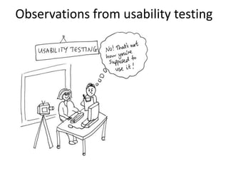 Observations from usability testing

 