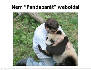Nem	
  “Pandabarát”	
  weboldal




2011. október 27.
 