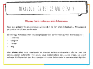 Webassadors Mixology #29 - L'actu' Web de la semaine du 06.02.2015