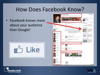 Friends, groups, other adsFlexible paymentsPay per click or Pay per impressionYou can be highly targeted in placement of advertisingMales, 24-35, interests: cars, racing, engines24