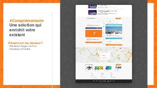 Une solution qui
enrichit votre
existant
#Complémentaire
Présent sur les réseaux ?
PickAsso intègre vos ﬂux
Facebook et Twitter
 