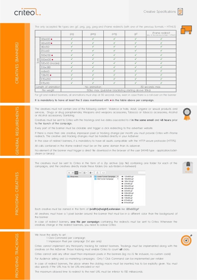 Criteo Specs Creas Pour Webassoc