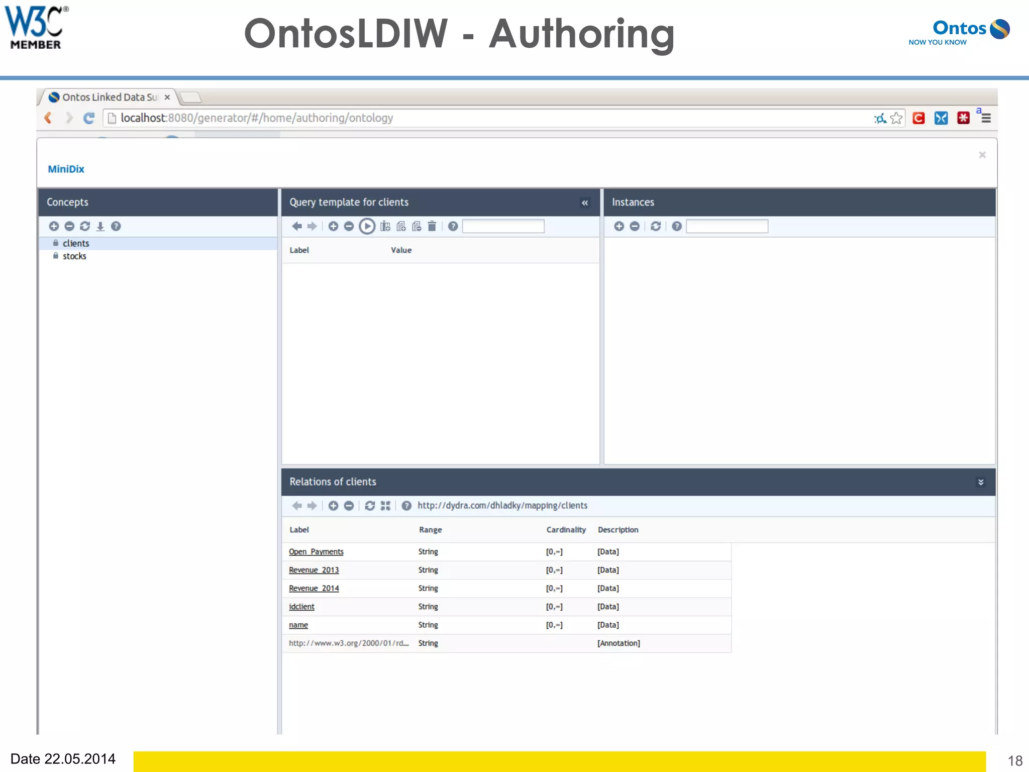 Date 22.05.2014 18
OntosLDIW - Authoring
 