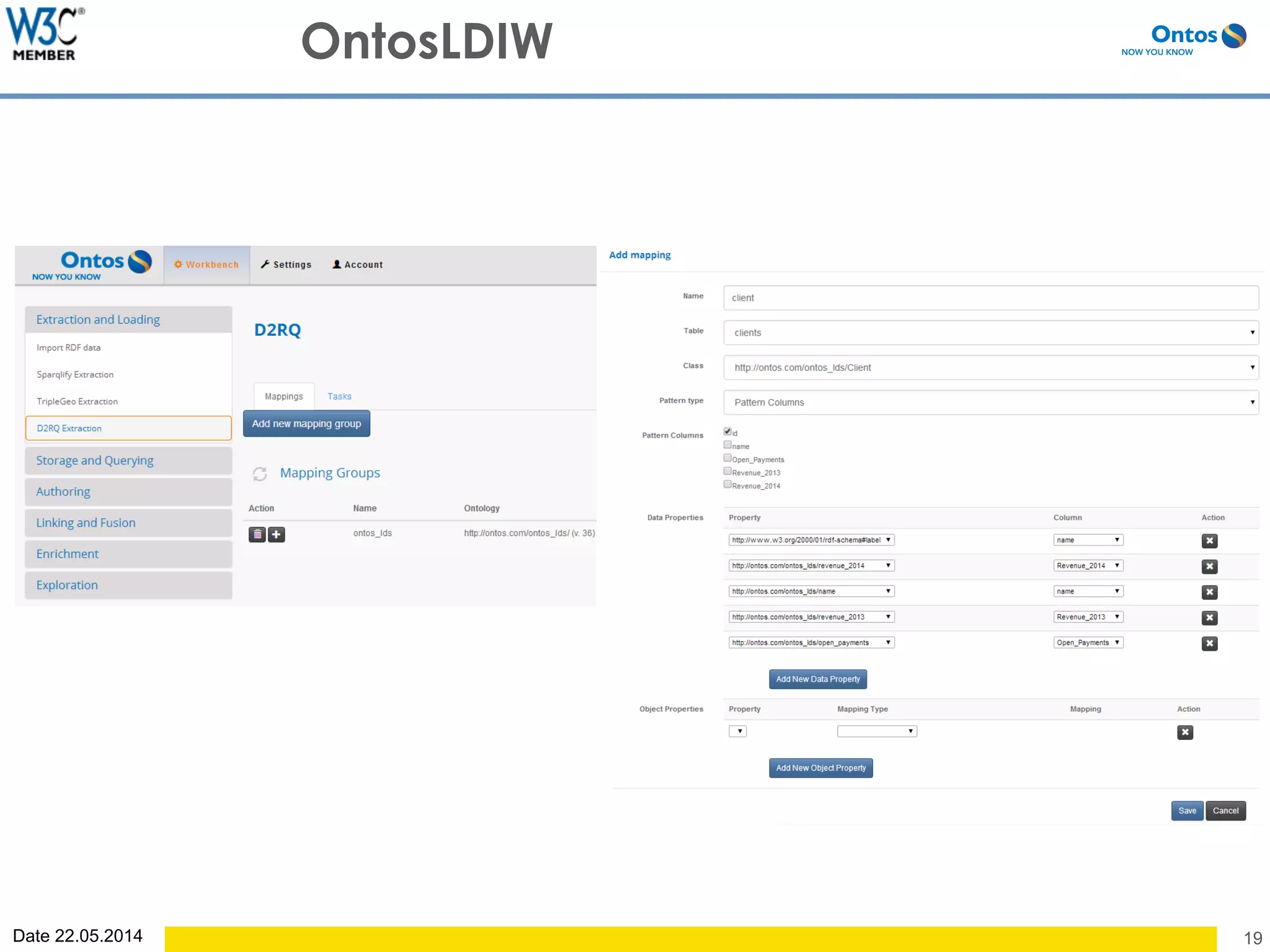 Date 22.05.2014 19
OntosLDIW
 