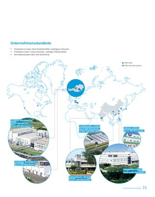 15Unternehmensprofil
Unternehmensstandorte
§	 Produktion Europa: hohe Produktvielfalt, niedrigeres Volumen
§	 Produktion Asien: hohes Volumen, niedrige Produktvielfalt
§	 Vertriebsnetzwerk über drei Kontinente
	ATS Werk
	ATS Vertriebsstandort
Nanjangud, Indien
Rund 1.100 Mitarbeiter
Leoben, Österreich
Hauptquartier
Rund 900 Mitarbeiter
Shanghai, China
Rund 4.600 Mitarbeiter
Ansan, Korea
Rund 300 Mitarbeiter
Chongqing, China
Rund 900 Mitarbeiter,
in Bau befindlich
Fehring, Österreich
Rund 300 Mitarbeiter
 