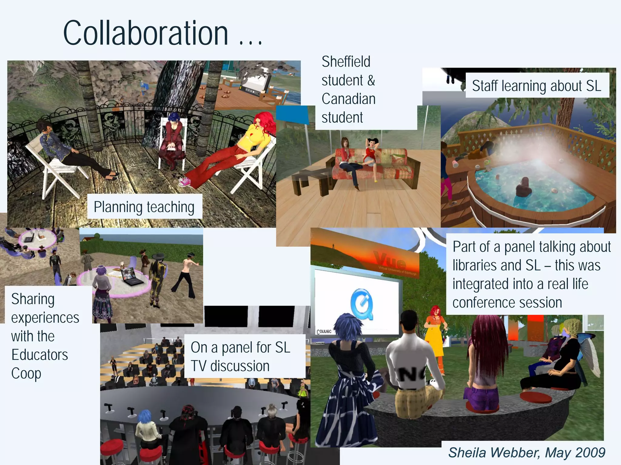 Collaborating in Second Life