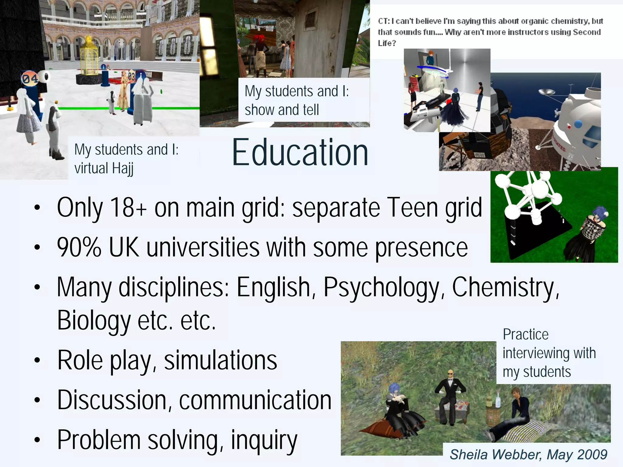 Collaborating in Second Life