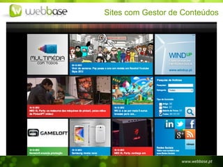 Sites com Gestor de Conteúdos
 