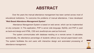 web based attendance model project ppt.pptx