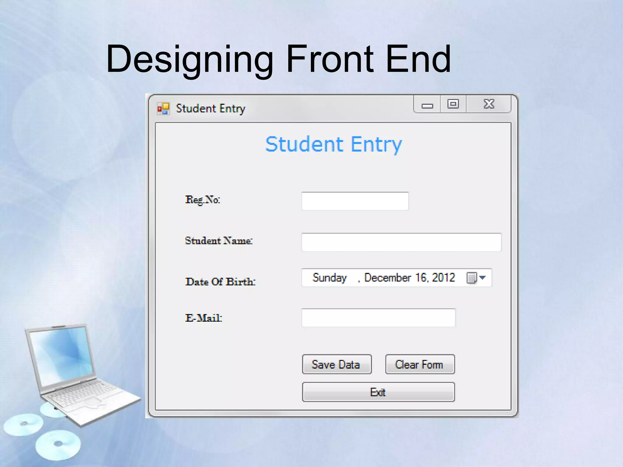 Web based database application design using vb.net and sql server | PPT