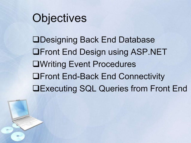 Web based database application design using vb.net and sql server | PPT