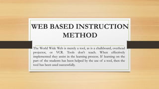 Web based instruction method | PPT