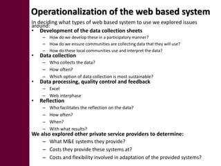 Developing a web-based monitoring and evaluation system: Crop Goat Project in Tanzania
