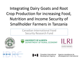 Developing a web-based monitoring and evaluation system: Crop Goat Project in Tanzania