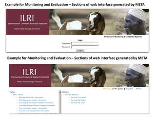 Developing a web-based monitoring and evaluation system: Crop Goat Project in Tanzania