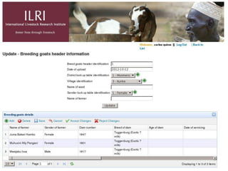 Developing a web-based monitoring and evaluation system: Crop Goat Project in Tanzania