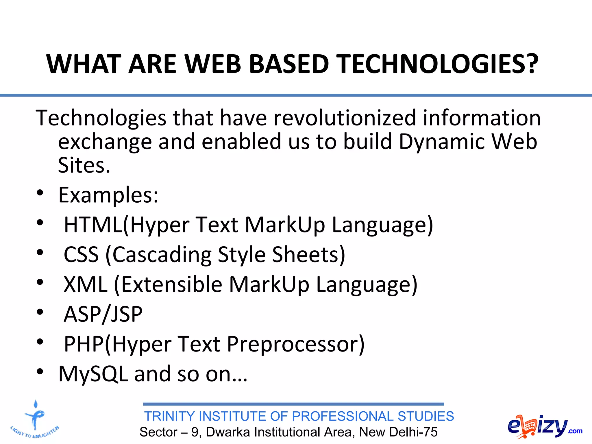 Web based programming | PPT