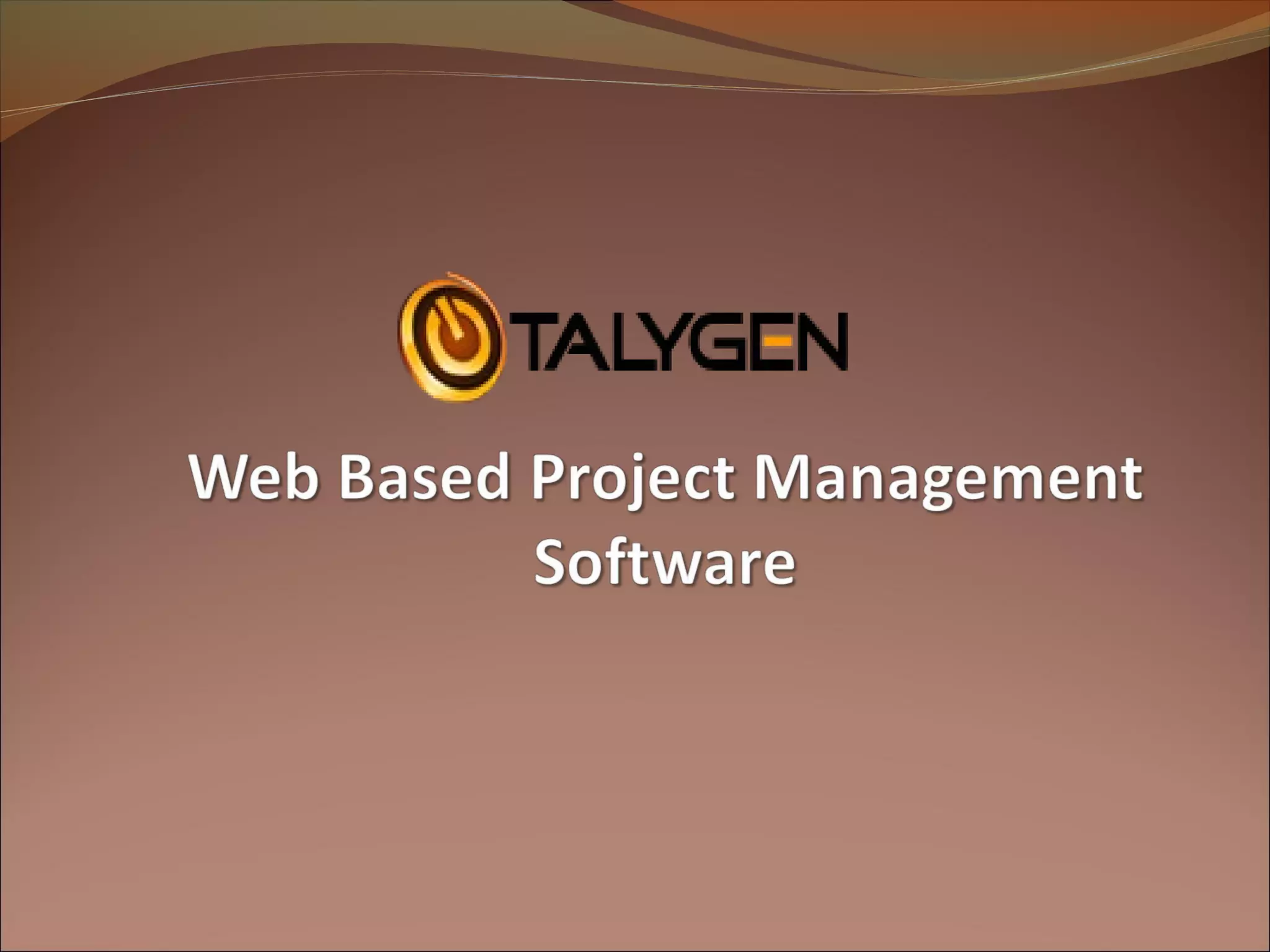 Web based project management software ppt