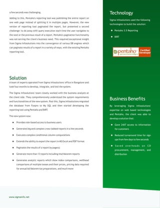 Web based reporting system | PDF