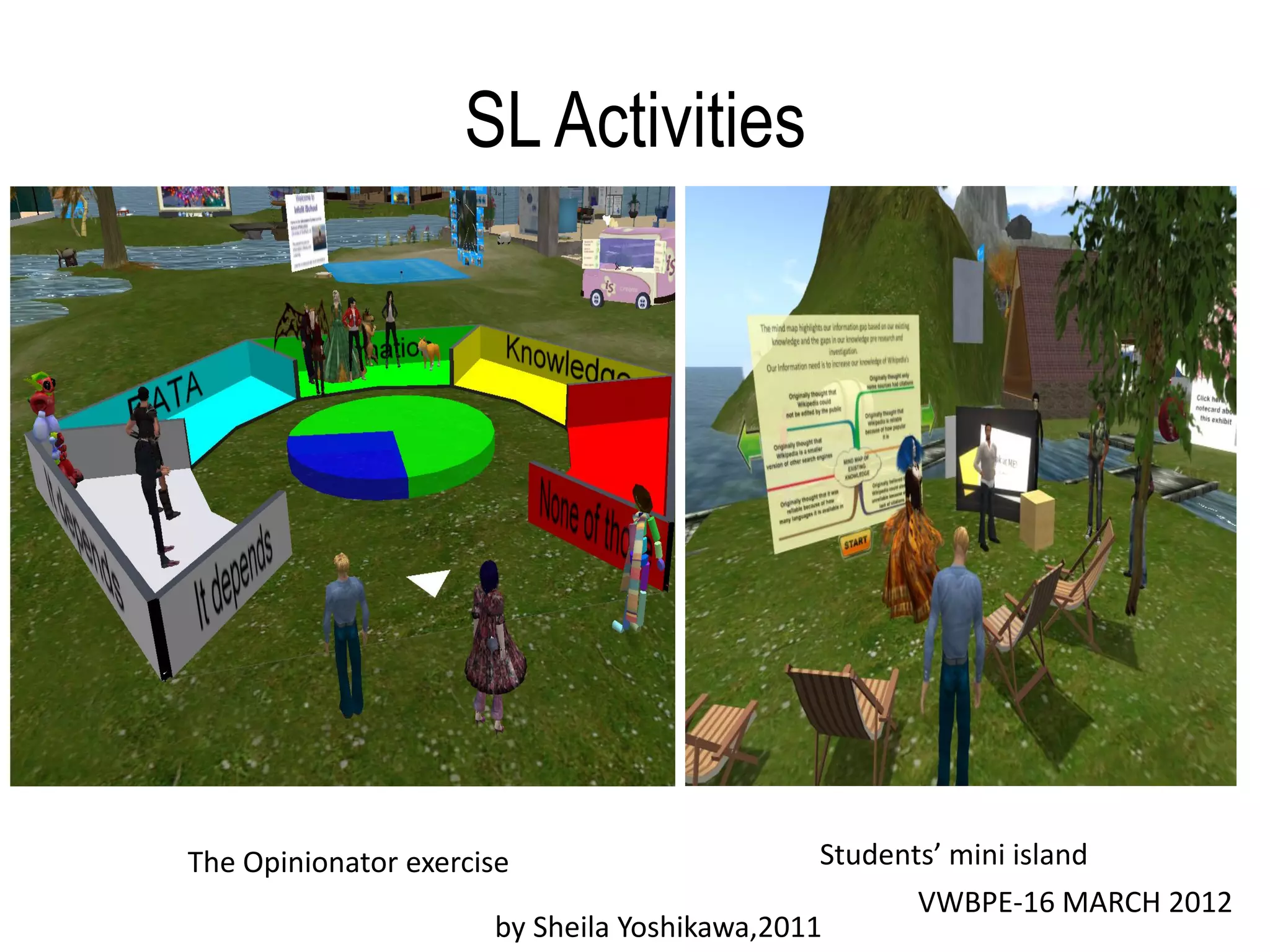 SL Activities




The Opinionator exercise                     Students’ mini island
                                                    VWBPE-16 MARCH 2012
                      by Sheila Yoshikawa,2011
 