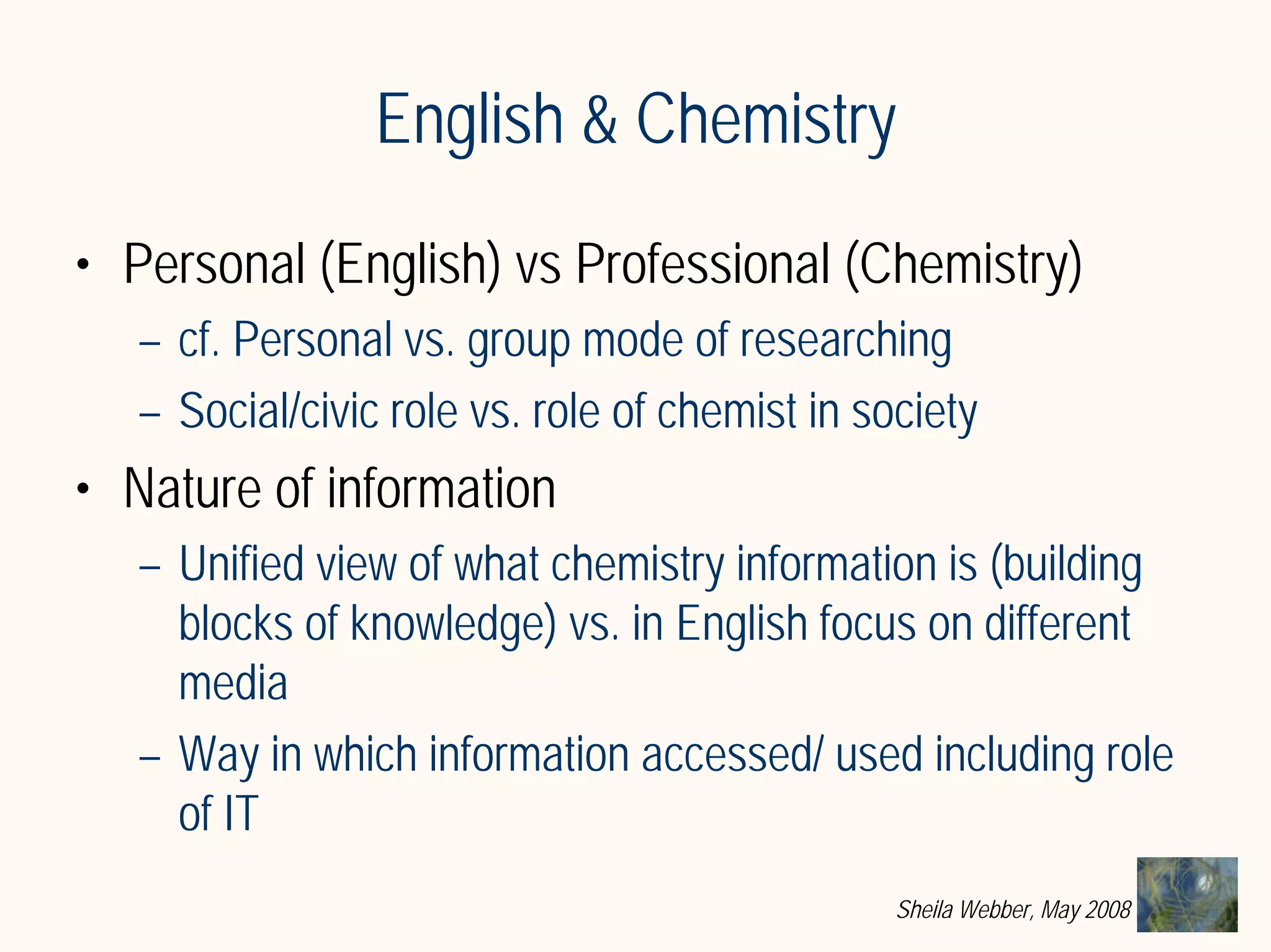 What does Information Literacy mean? Some examples from different disciplines