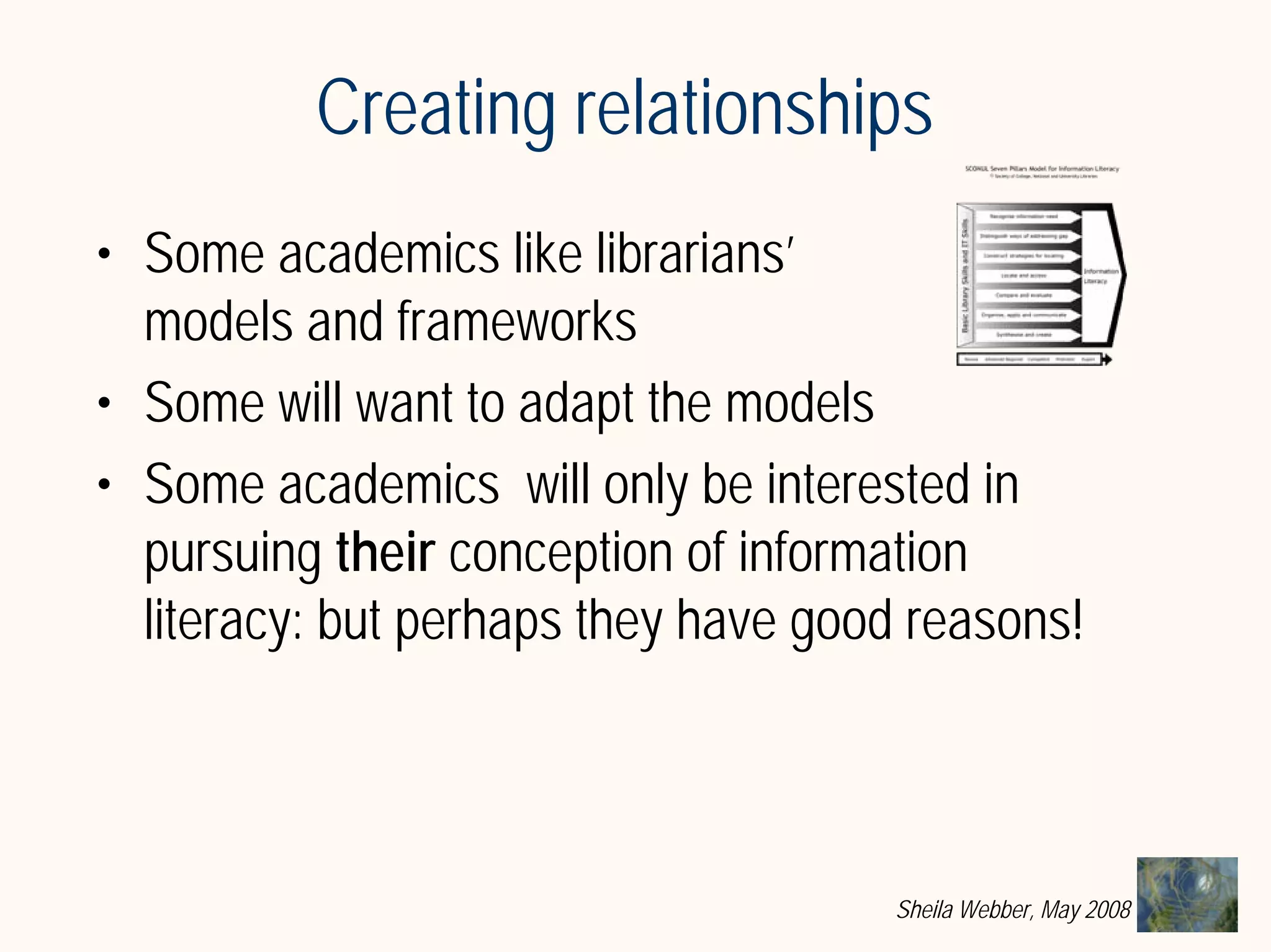What does Information Literacy mean? Some examples from different disciplines