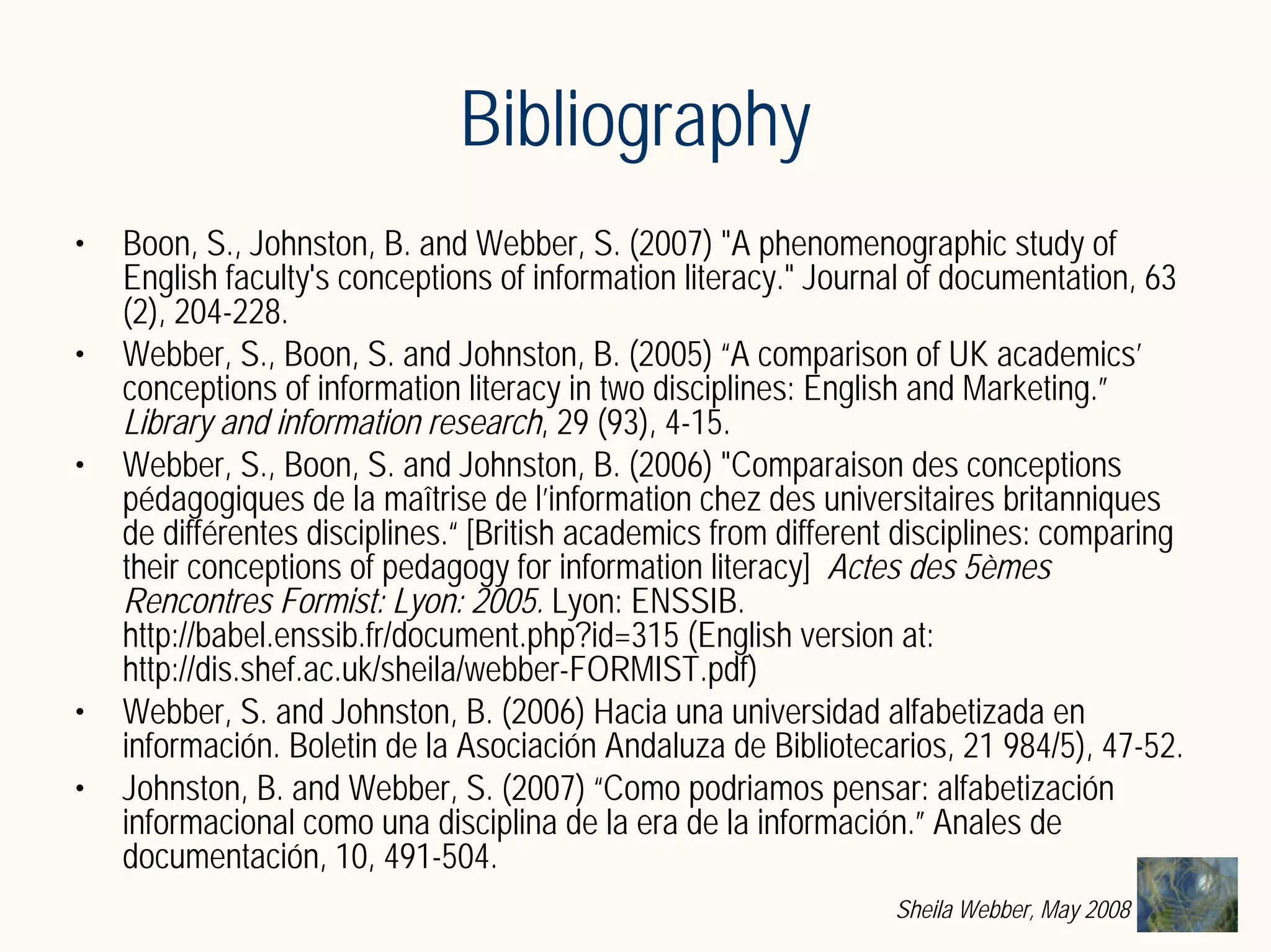 What does Information Literacy mean? Some examples from different disciplines