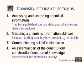 What does Information Literacy mean? Some examples from different disciplines