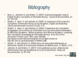 What does Information Literacy mean? Some examples from different disciplines