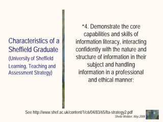 What does Information Literacy mean? Some examples from different disciplines