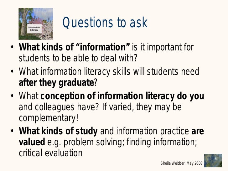 information literacy examples