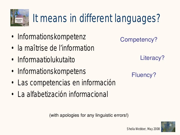information literacy examples