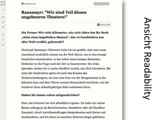 Ansicht Readability

 