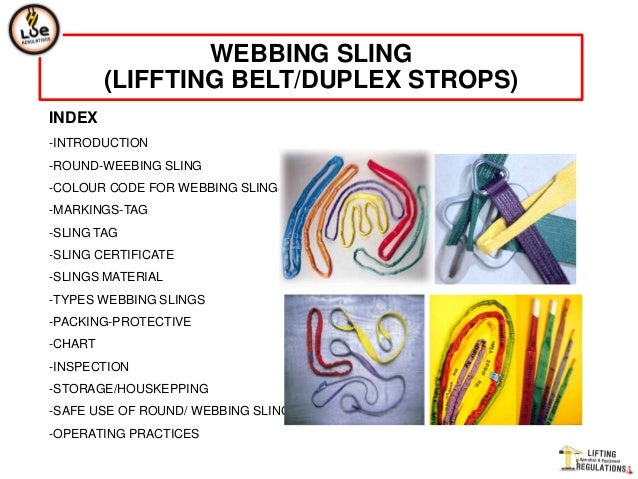 Webbing Slings Chart
