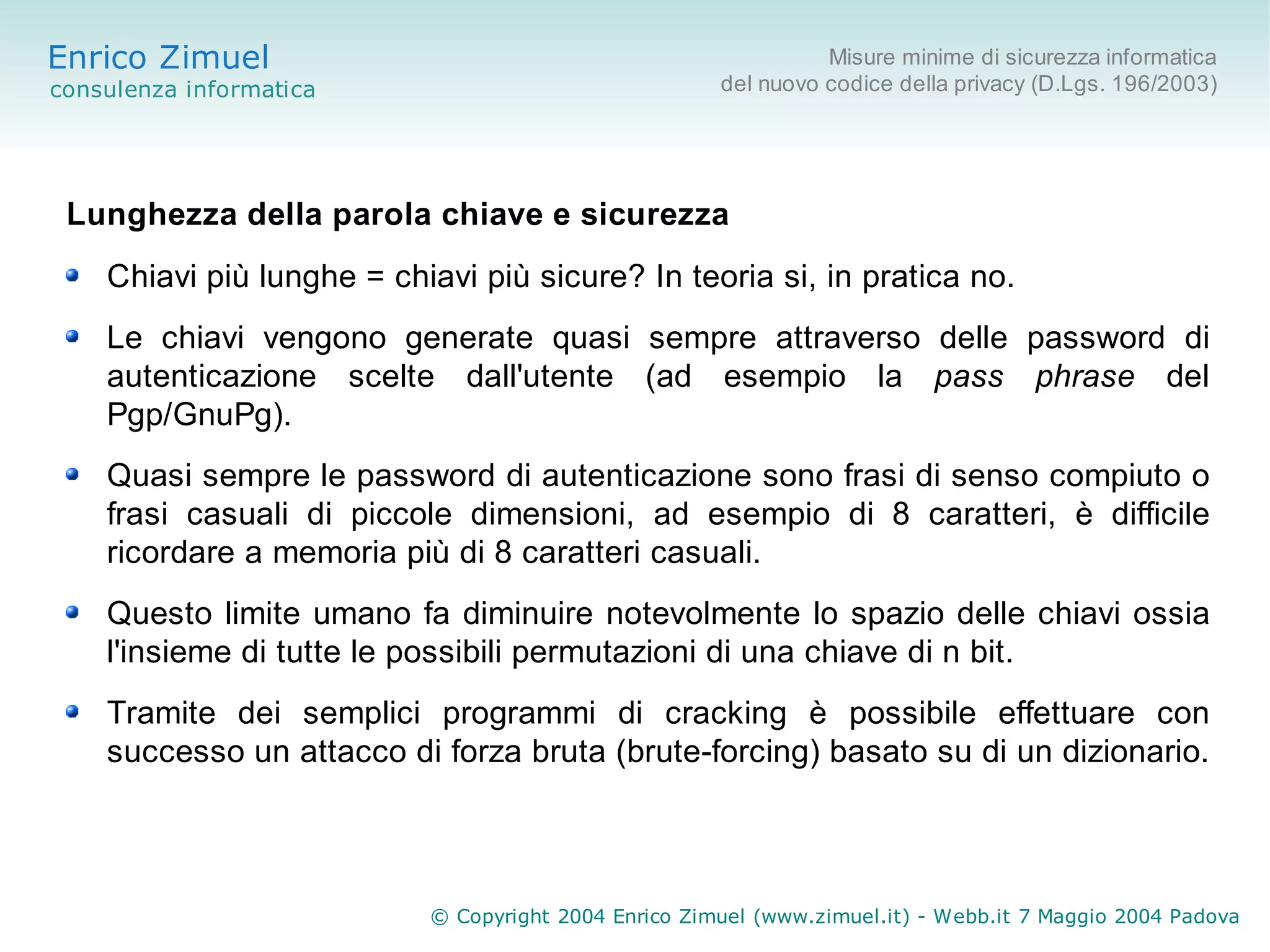 Misure minime di sicurezza informatica
