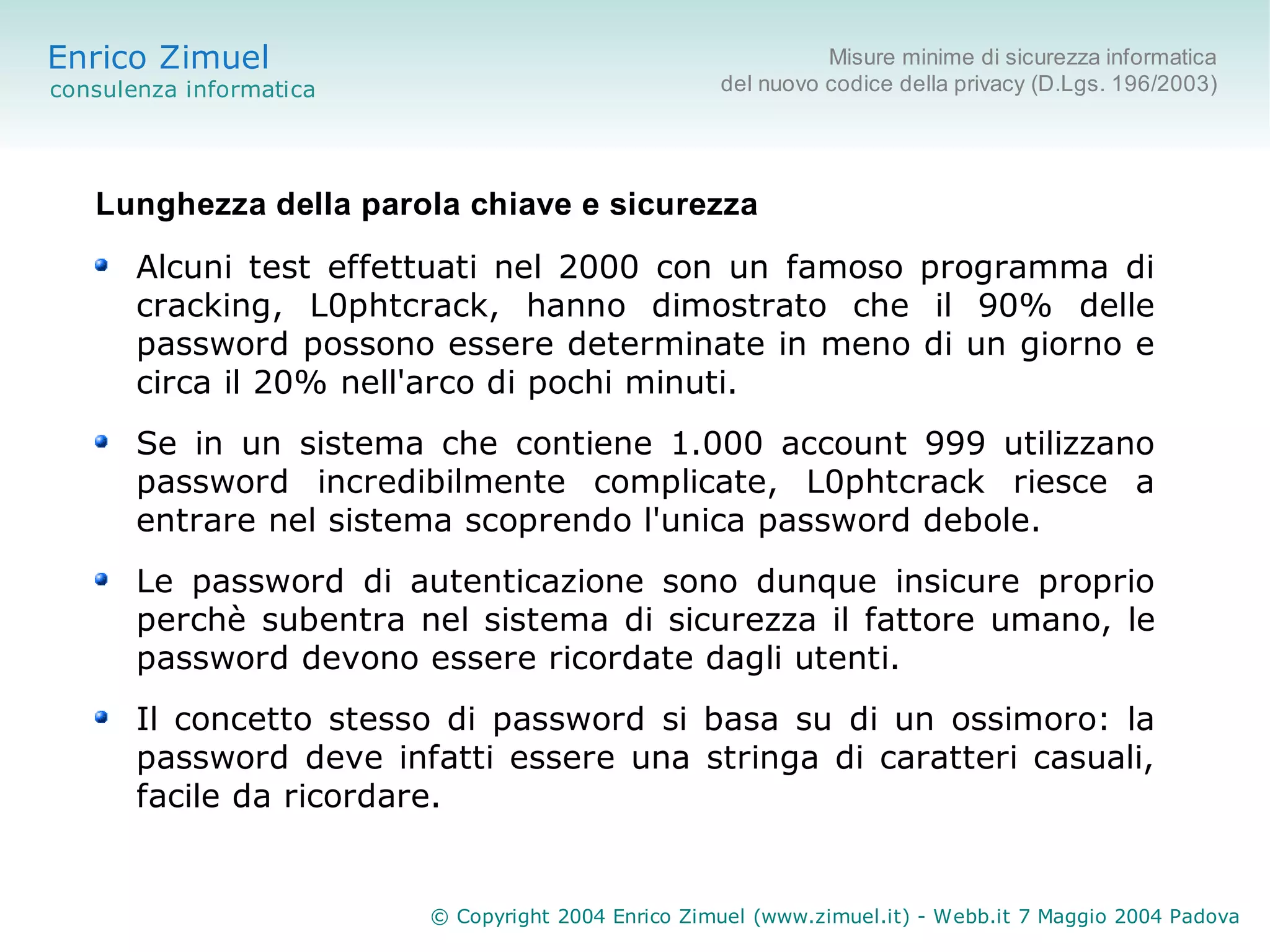 Misure minime di sicurezza informatica